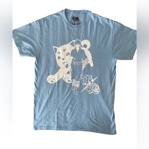 GINTAMA LOOT ANIME Blue Graphic T Shirt in Medium